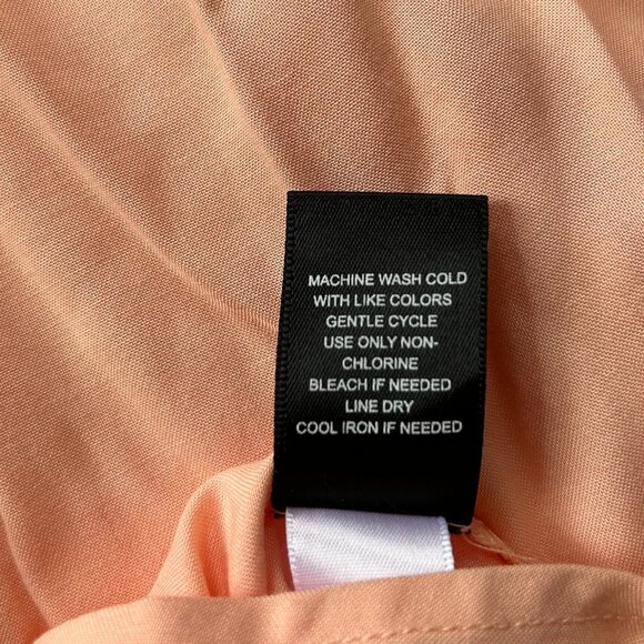 Torrid Tunic Blouse 4X Peach Button Front, short sleeve - Picture 6 of 6
